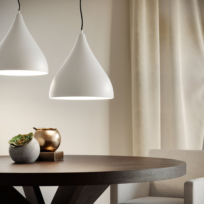 Visual Comfort Studio 6645301-115 One Light Pendant, Matte White