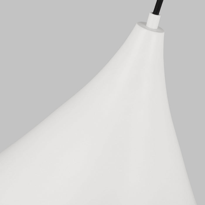 Visual Comfort Studio 6645301-115 One Light Pendant, Matte White