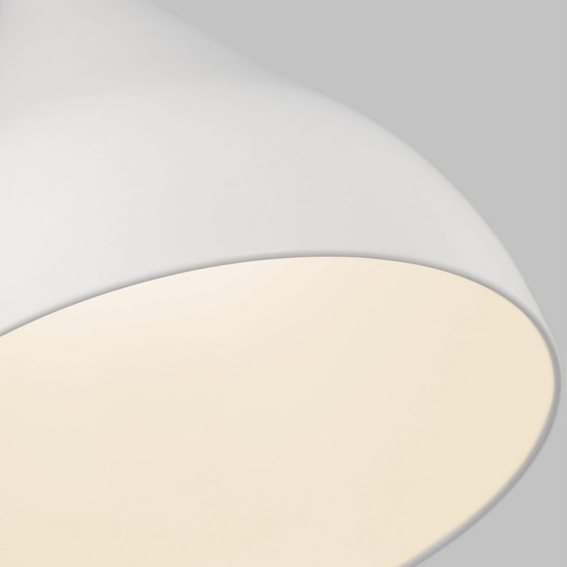 Visual Comfort Studio 6645301-115 One Light Pendant, Matte White
