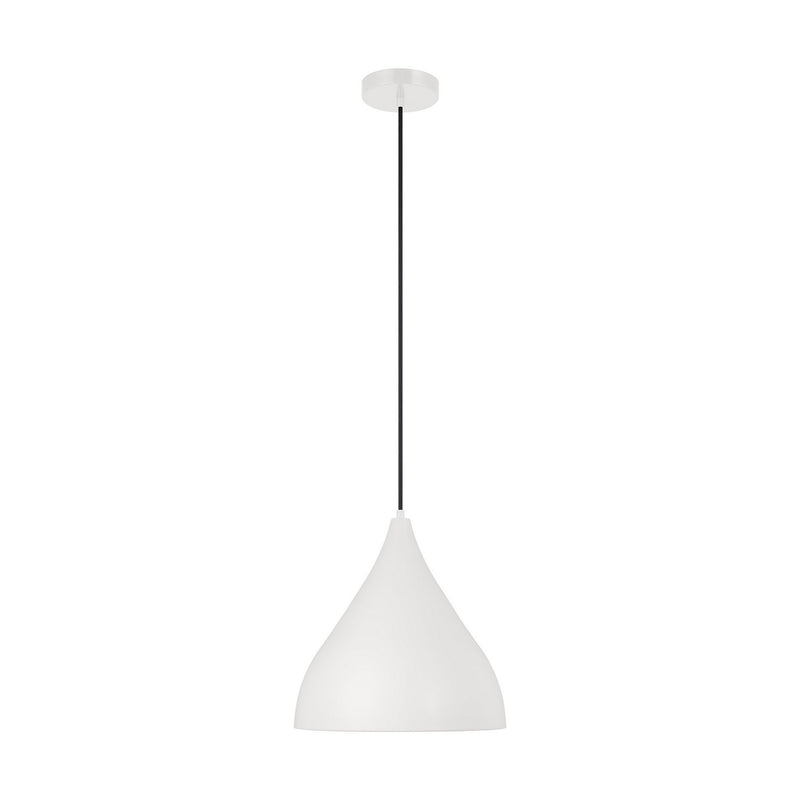 Visual Comfort Studio 6645301-115 One Light Pendant, Matte White
