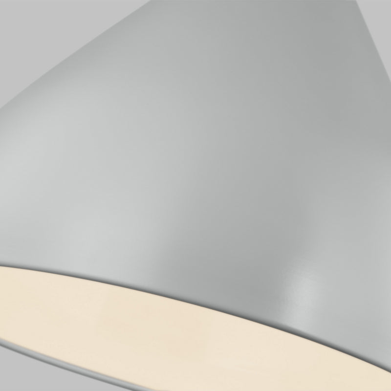Visual Comfort Studio 6645301-118 One Light Pendant, Matte Grey