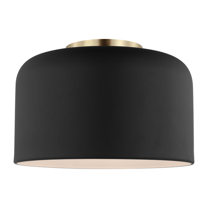 Visual Comfort Studio 7505401-112 One Light Flush Mount, Midnight Black