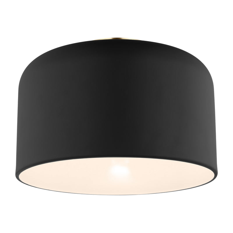 Visual Comfort Studio 7505401-112 One Light Flush Mount, Midnight Black