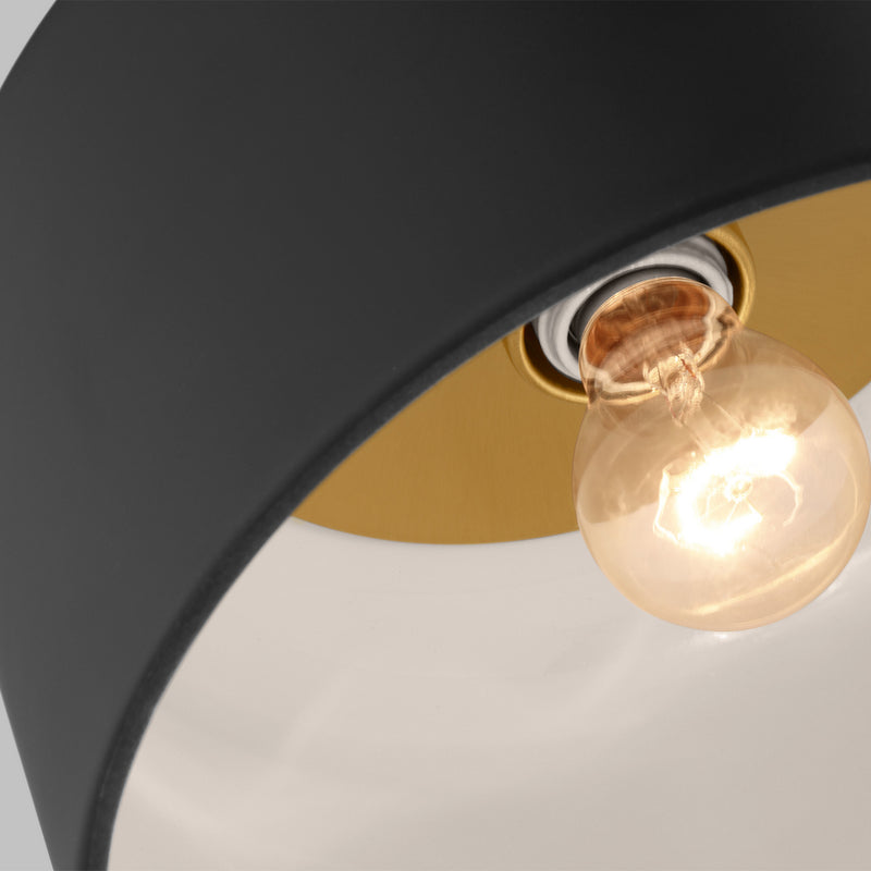 Visual Comfort Studio 7505401-112 One Light Flush Mount, Midnight Black