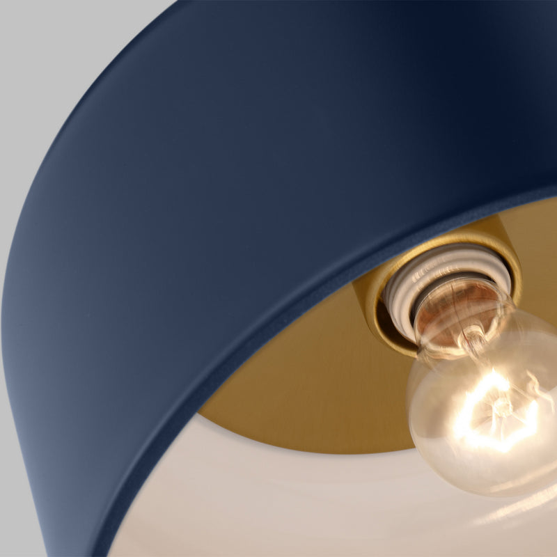 Visual Comfort Studio 7505401-127 One Light Flush Mount, Navy