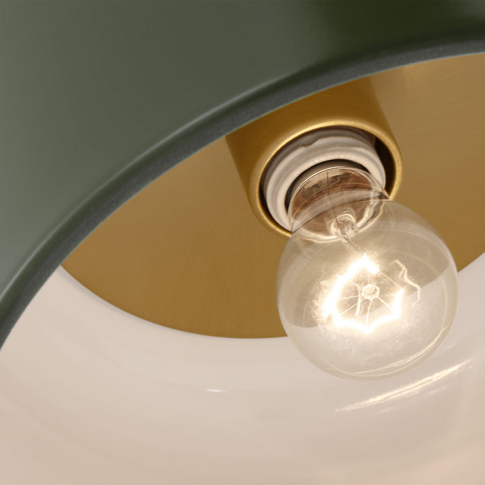 Visual Comfort Studio 7505401-145 One Light Flush Mount, Olive