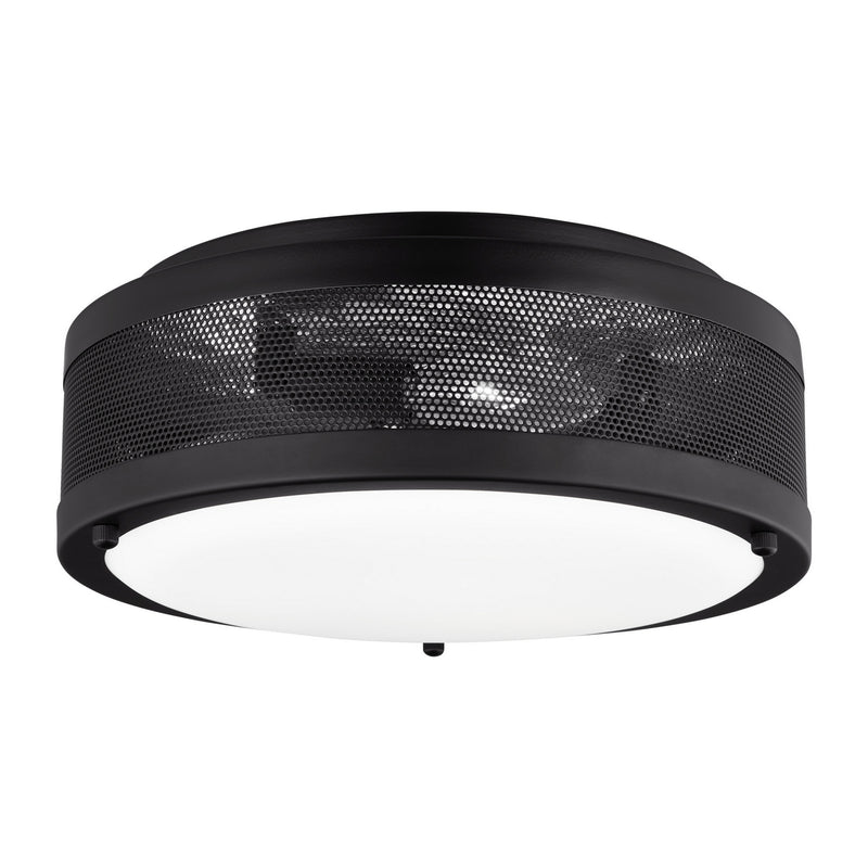 Visual Comfort Studio 7532003-112 Three Light Flush Mount, Midnight Black