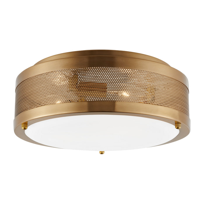 Visual Comfort Studio 7532003-848 Three Light Flush Mount, Satin Brass