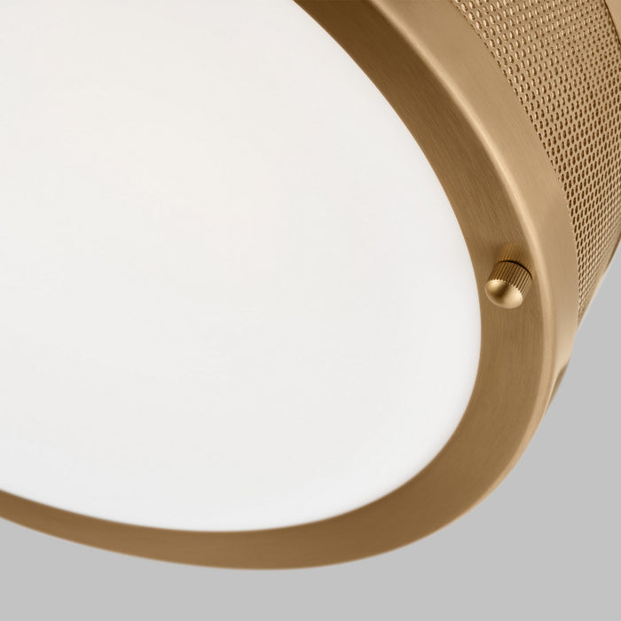 Visual Comfort Studio 7532003-848 Three Light Flush Mount, Satin Brass