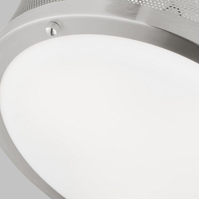 Visual Comfort Studio 7532003-962 Three Light Flush Mount, Brushed Nickel