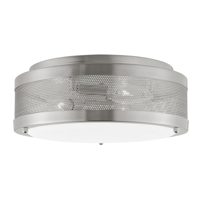 Visual Comfort Studio 7532003-962 Three Light Flush Mount, Brushed Nickel