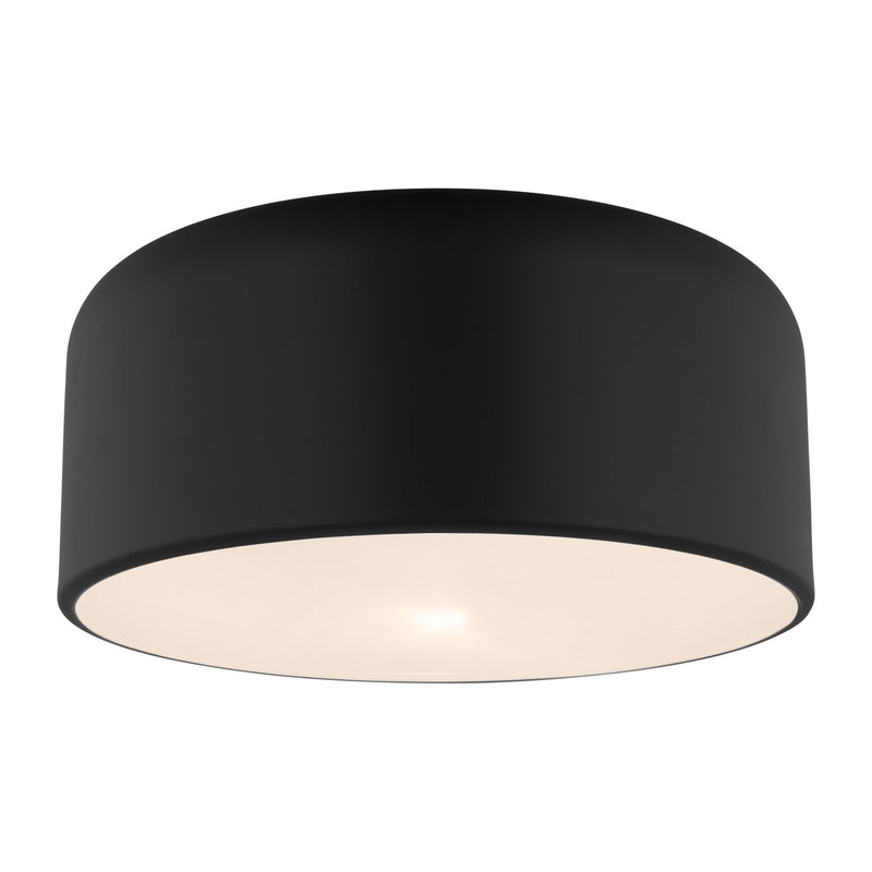 Visual Comfort Studio 7605401-112 One Light Flush Mount, Midnight Black