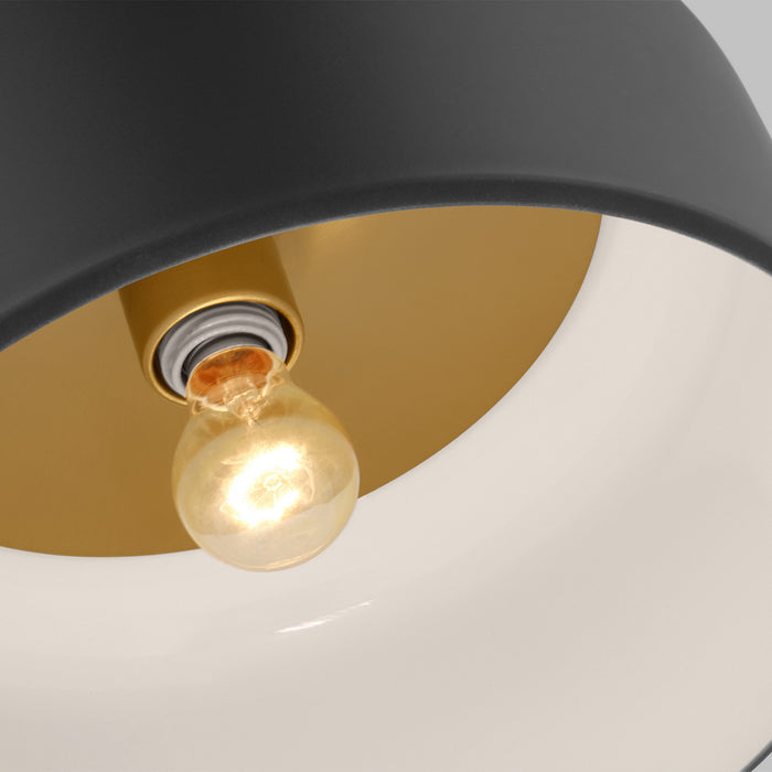 Visual Comfort Studio 7605401-112 One Light Flush Mount, Midnight Black