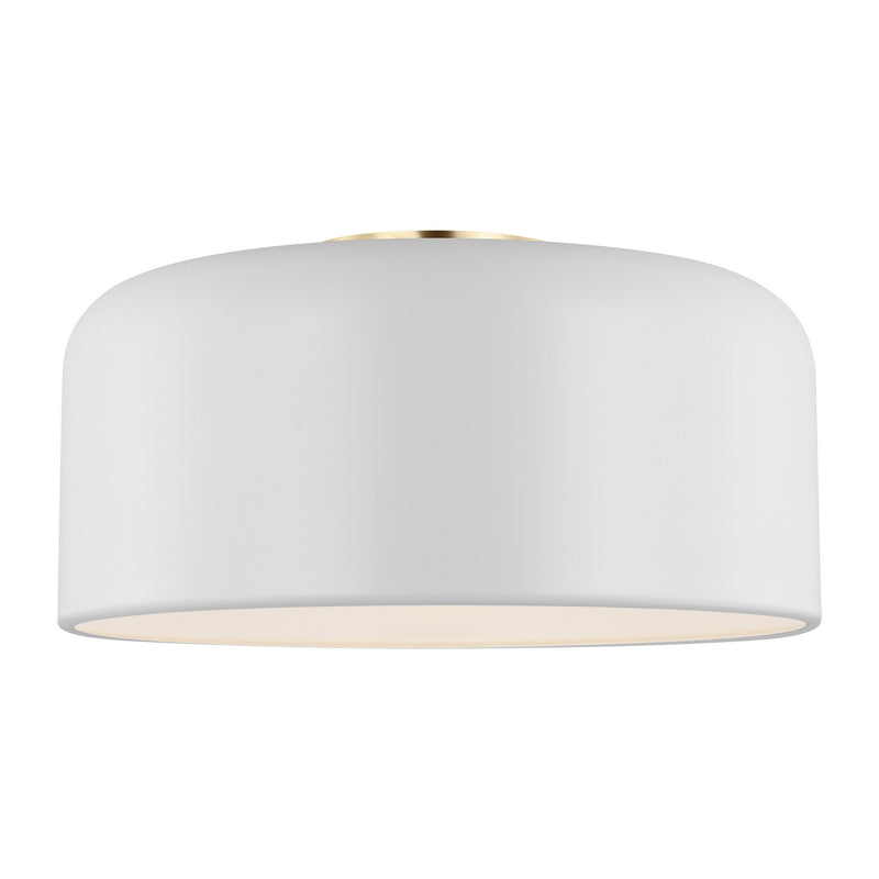 Visual Comfort Studio 7605401-115 One Light Flush Mount, Matte White