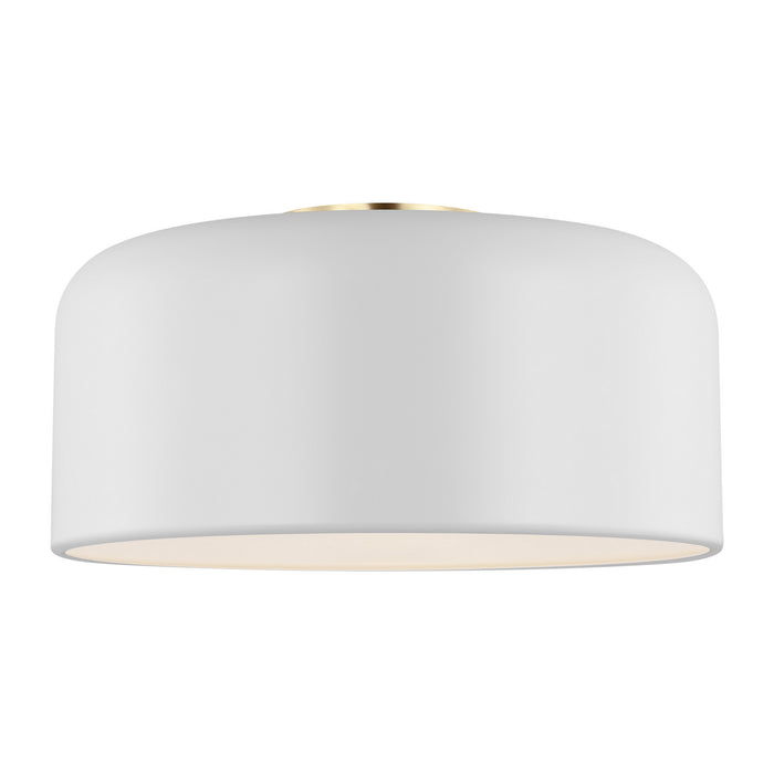 Visual Comfort Studio 7605401-115 One Light Flush Mount, Matte White