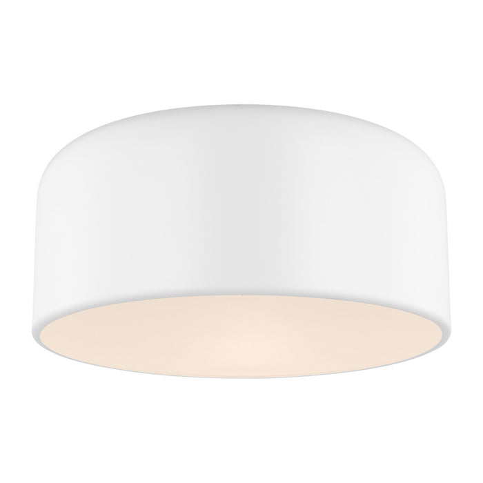 Visual Comfort Studio 7605401-115 One Light Flush Mount, Matte White