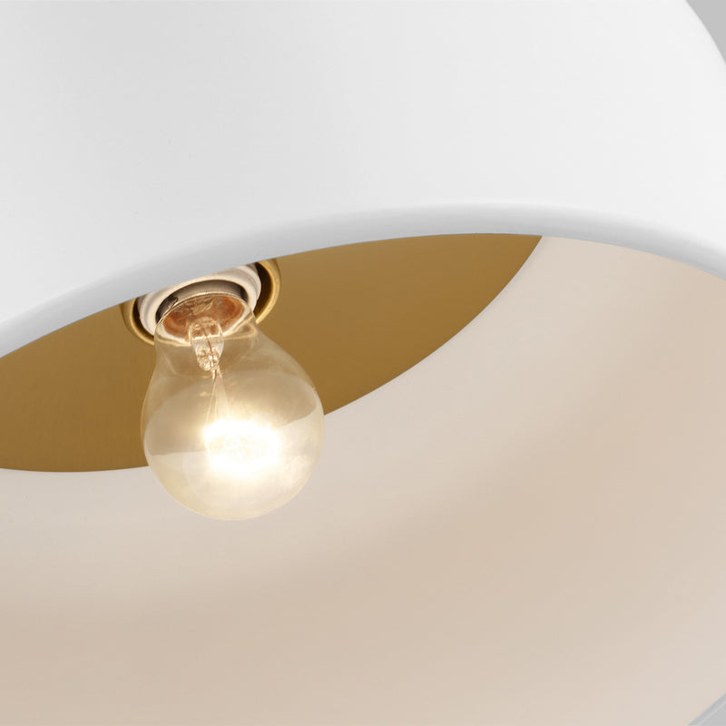 Visual Comfort Studio 7605401-115 One Light Flush Mount, Matte White