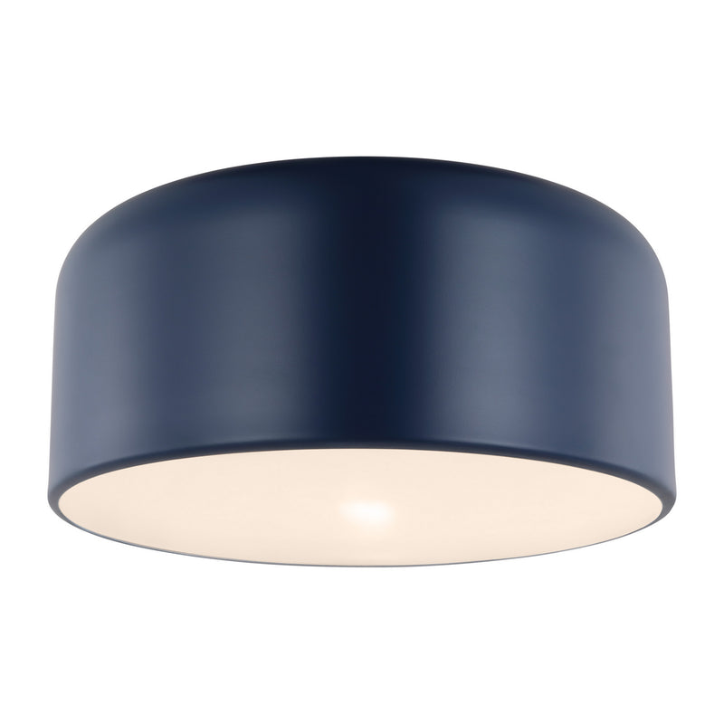 Visual Comfort Studio 7605401-127 One Light Flush Mount, Navy