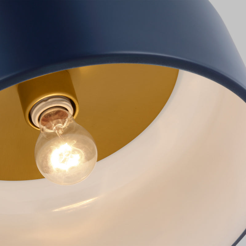 Visual Comfort Studio 7605401-127 One Light Flush Mount, Navy