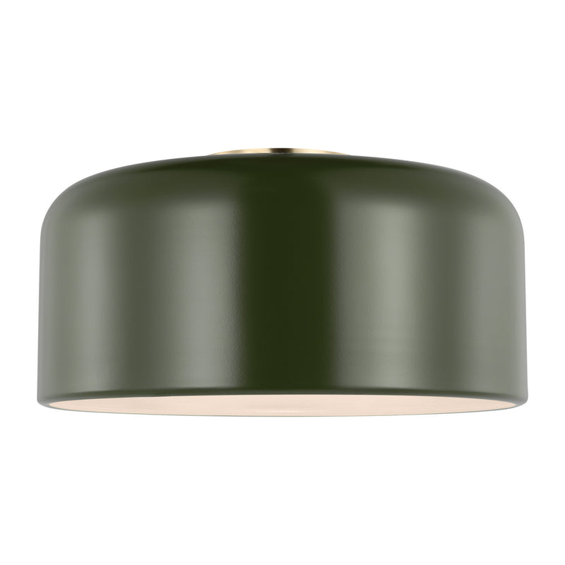 Visual Comfort Studio 7605401-145 One Light Flush Mount, Olive