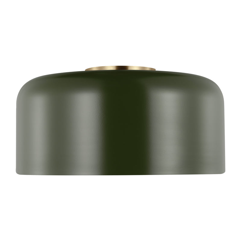 Visual Comfort Studio 7605401-145 One Light Flush Mount, Olive