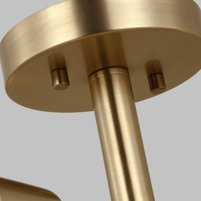 Visual Comfort Studio 7700503-848 Three Light Semi-Flush Mount, Satin Brass