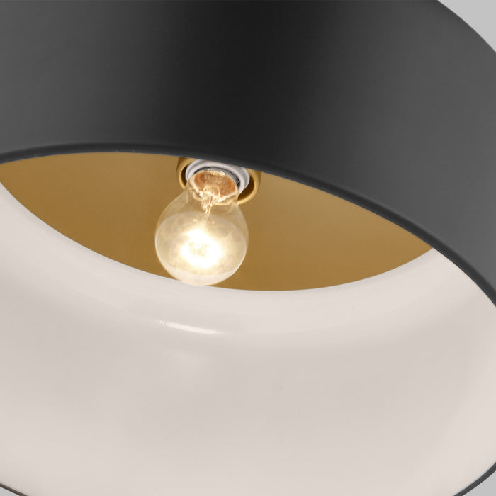Visual Comfort Studio 7705401-112 One Light Flush Mount, Midnight Black