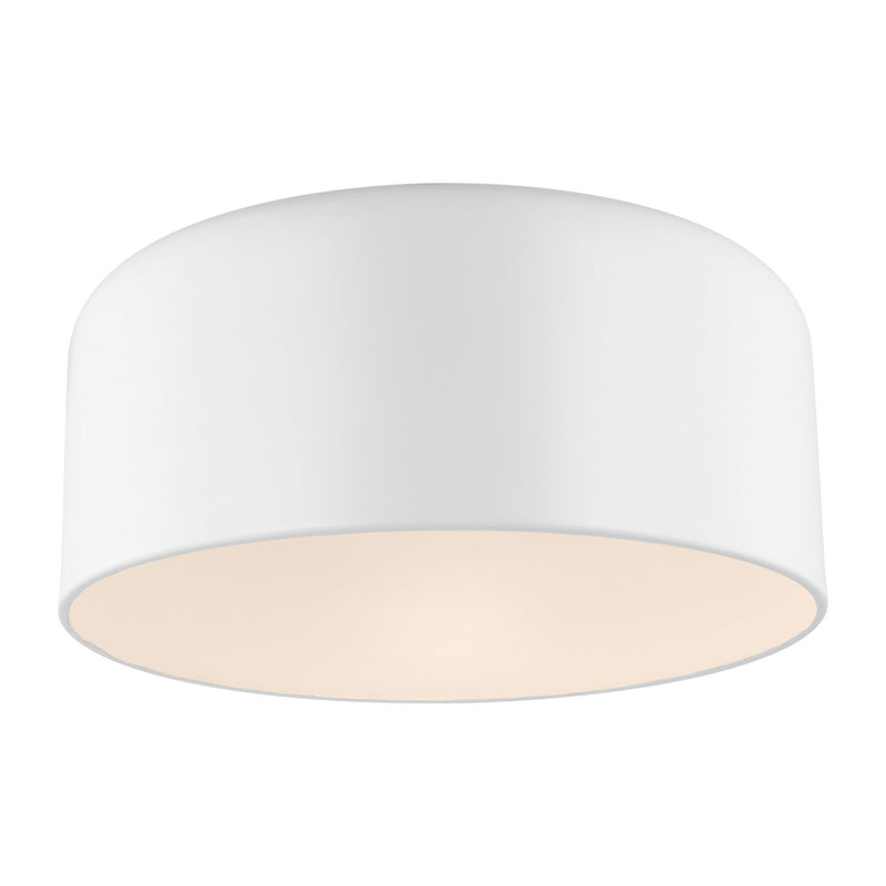 Visual Comfort Studio 7705401-115 One Light Flush Mount, Matte White