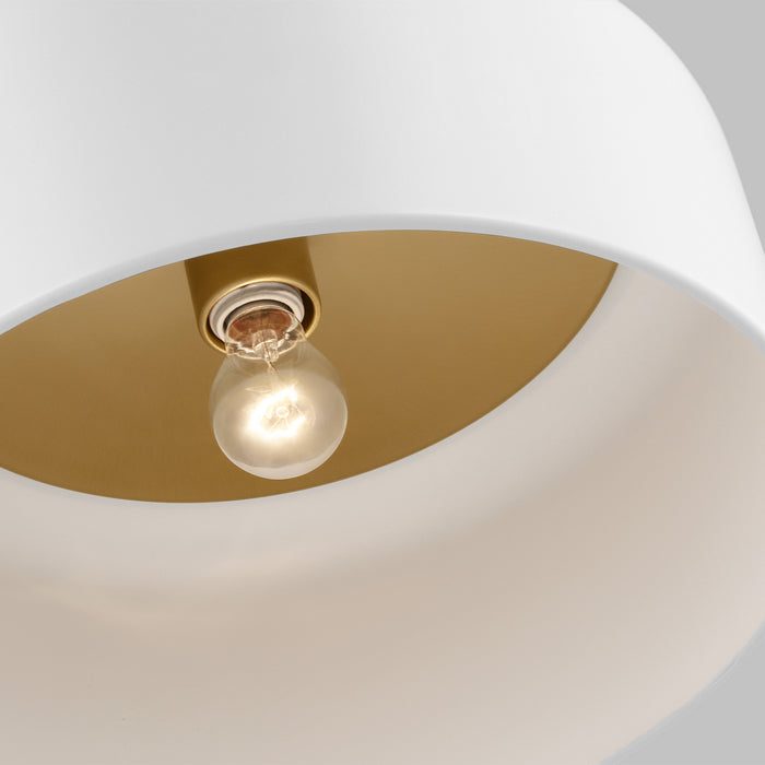 Visual Comfort Studio 7705401-115 One Light Flush Mount, Matte White