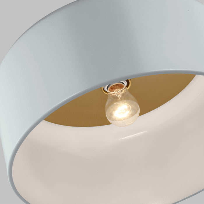Visual Comfort Studio 7705401-118 One Light Flush Mount, Matte Grey