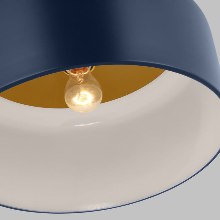 Visual Comfort Studio 7705401-127 One Light Flush Mount, Navy