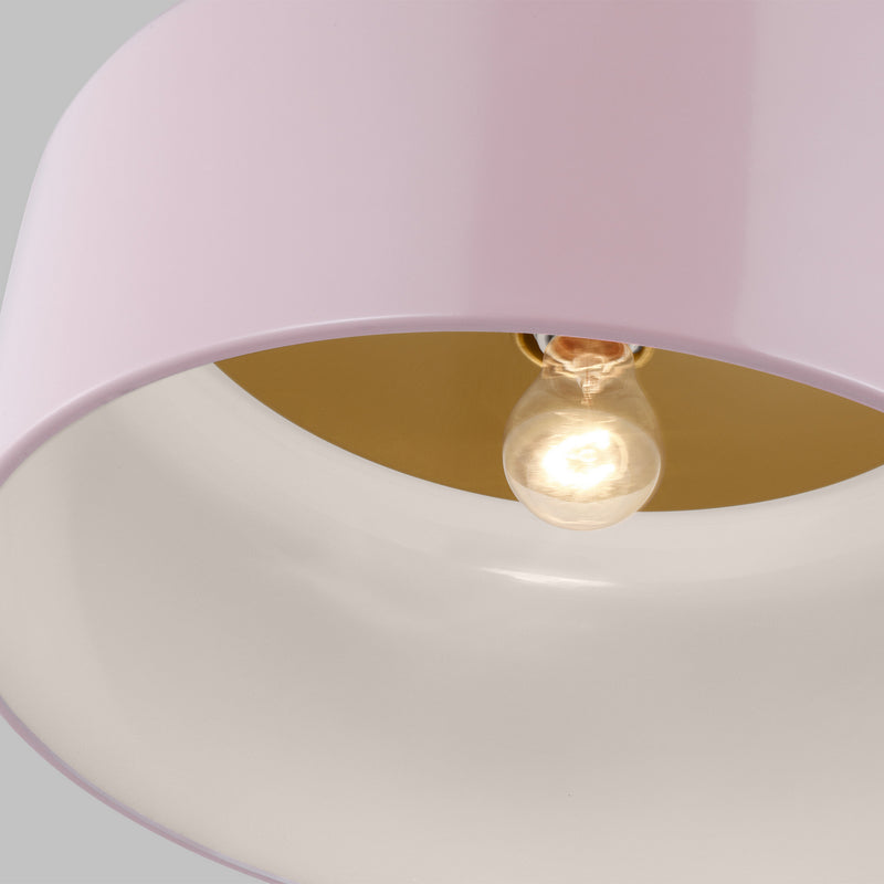 Visual Comfort Studio 7705401-136 One Light Flush Mount, Rose