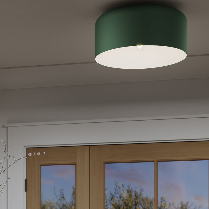 Visual Comfort Studio 7705401-145 One Light Flush Mount, Olive