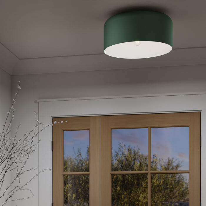 Visual Comfort Studio 7705401-145 One Light Flush Mount, Olive