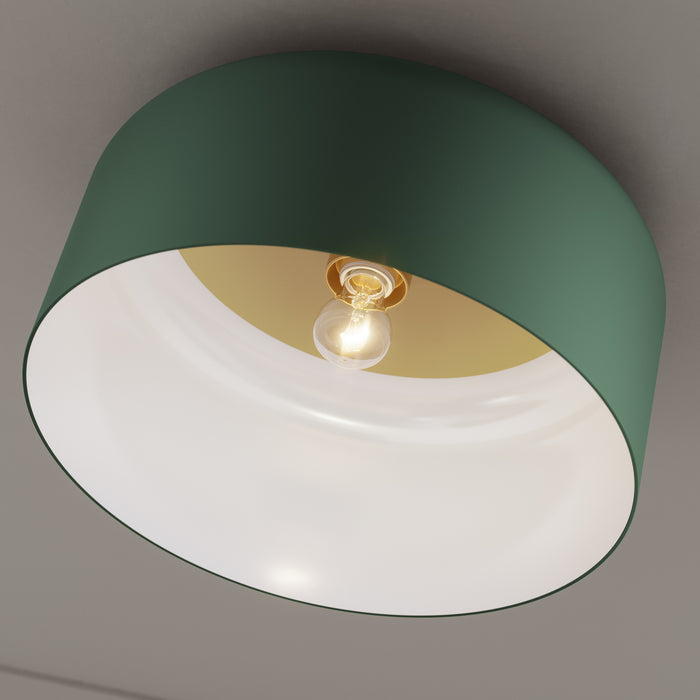 Visual Comfort Studio 7705401-145 One Light Flush Mount, Olive