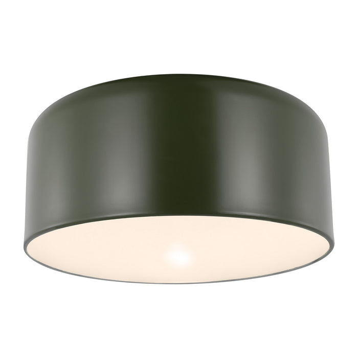 Visual Comfort Studio 7705401-145 One Light Flush Mount, Olive