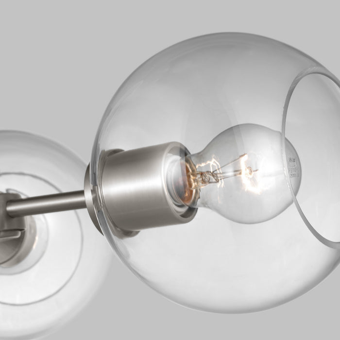 Visual Comfort Studio 7755703-962 Three Light Semi-Flush Mount, Brushed Nickel
