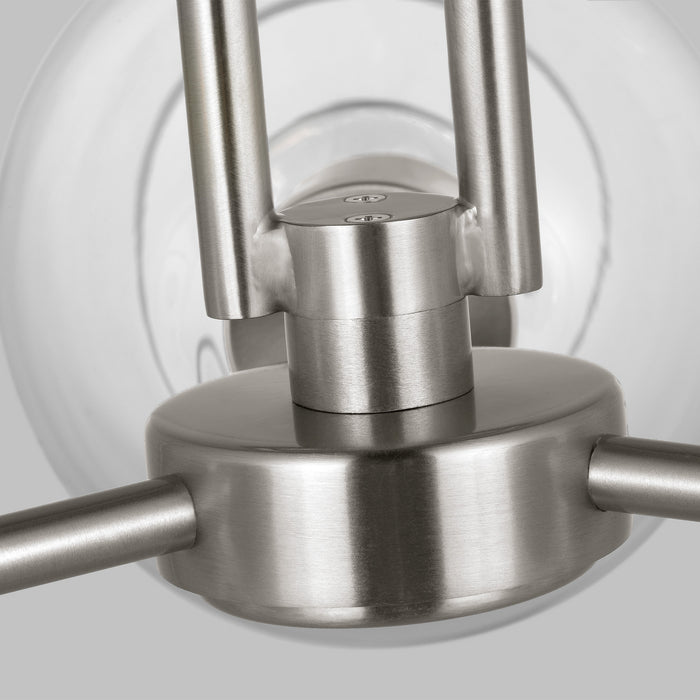 Visual Comfort Studio 7755703-962 Three Light Semi-Flush Mount, Brushed Nickel