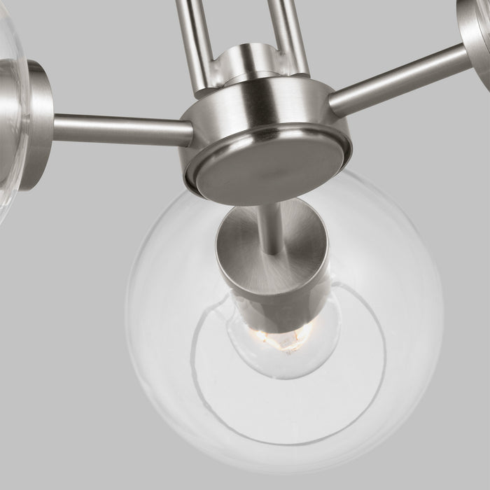 Visual Comfort Studio 7755703-962 Three Light Semi-Flush Mount, Brushed Nickel