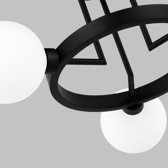 Visual Comfort Studio 7761603-112 Three Light Semi-Flush Mount, Midnight Black