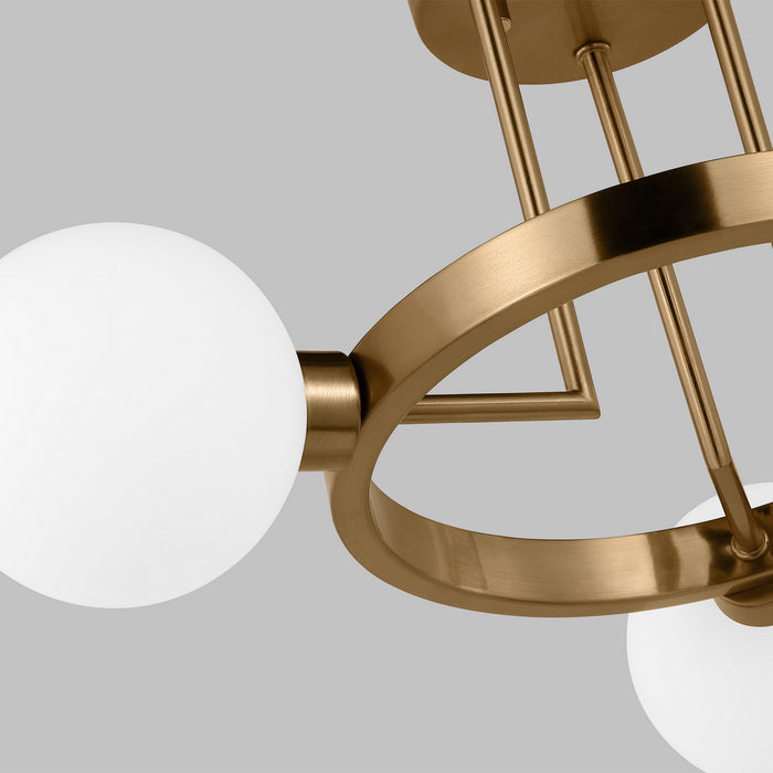 Visual Comfort Studio 7761603-848 Three Light Semi-Flush Mount, Satin Brass