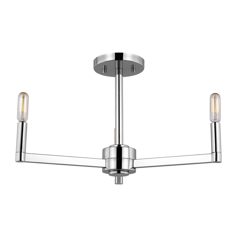 Visual Comfort Studio 7764203EN-05 LED Semi-Flush Mount, Chrome