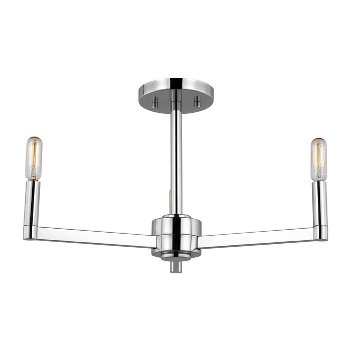 Visual Comfort Studio 7764203EN-05 LED Semi-Flush Mount, Chrome