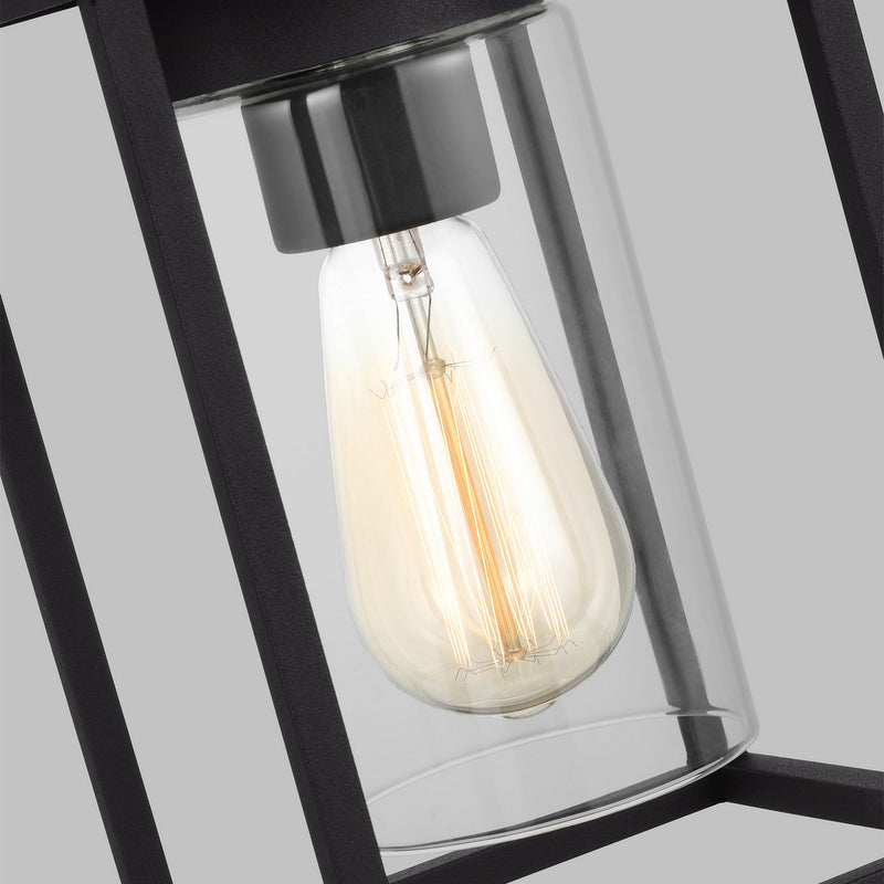 Visual Comfort Studio 7831101-12 One Light Outdoor Flush Mount, Black
