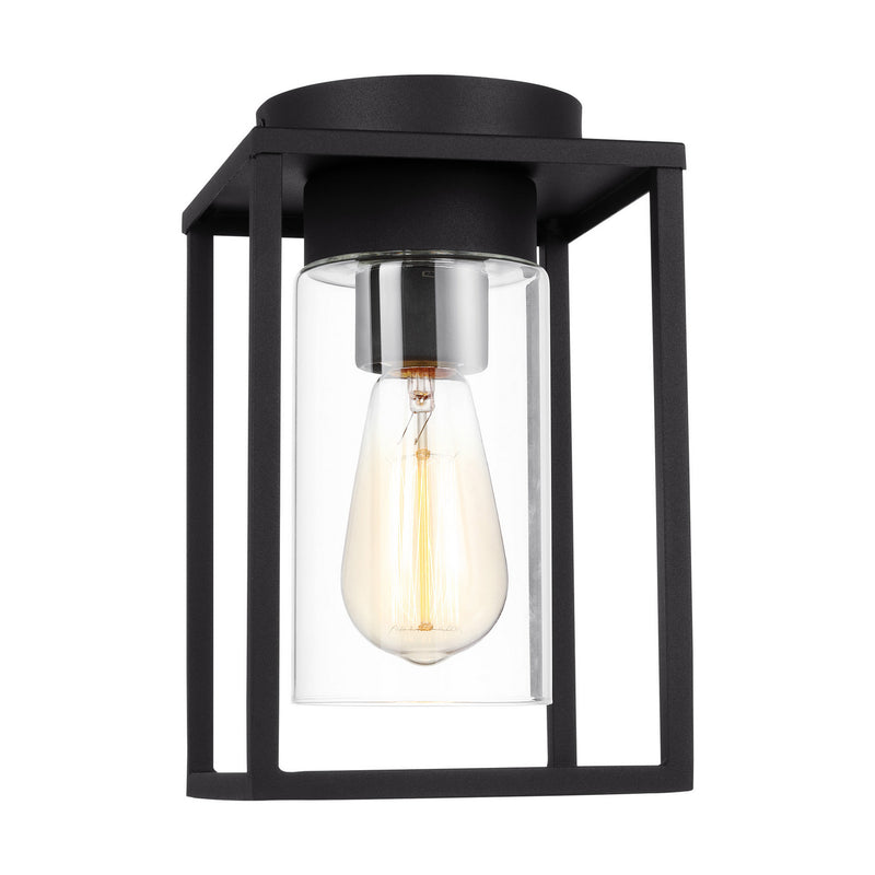 Visual Comfort Studio 7831101-12 One Light Outdoor Flush Mount, Black