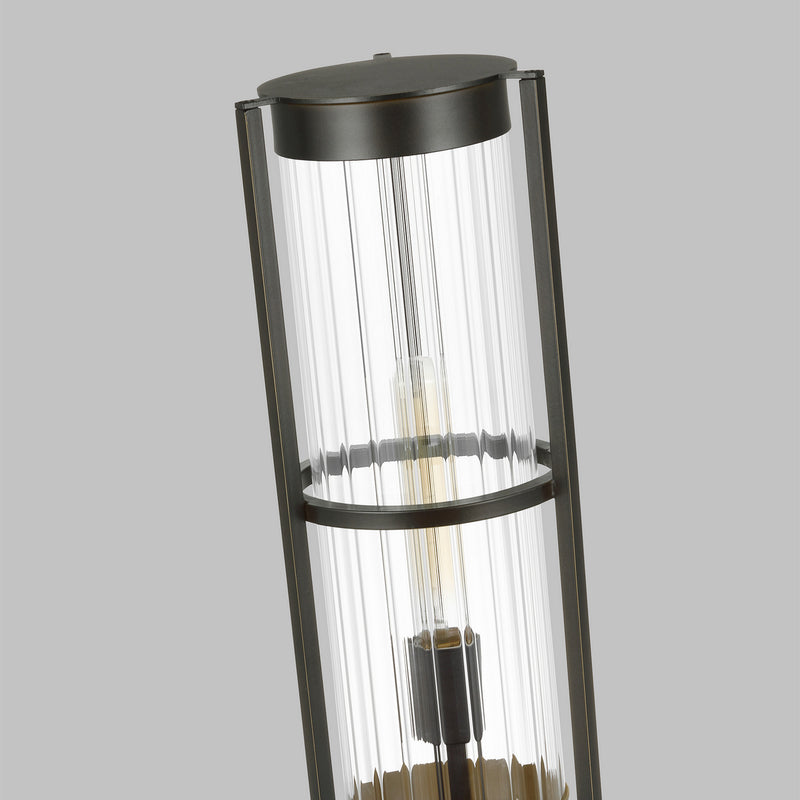 Visual Comfort Studio 8226701-71 One Light Outdoor Post Lantern, Antique Bronze