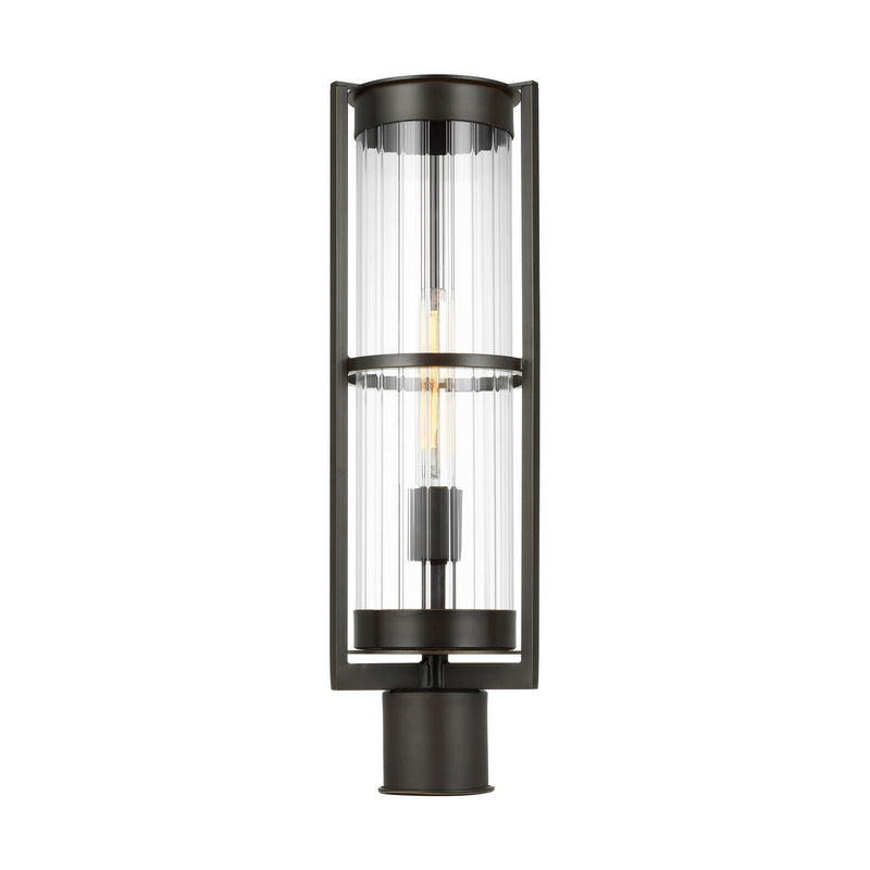 Visual Comfort Studio 8226701-71 One Light Outdoor Post Lantern, Antique Bronze