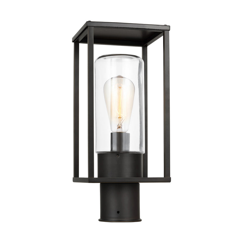 Visual Comfort Studio 8231101-71 One Light Outdoor Post Lantern, Antique Bronze