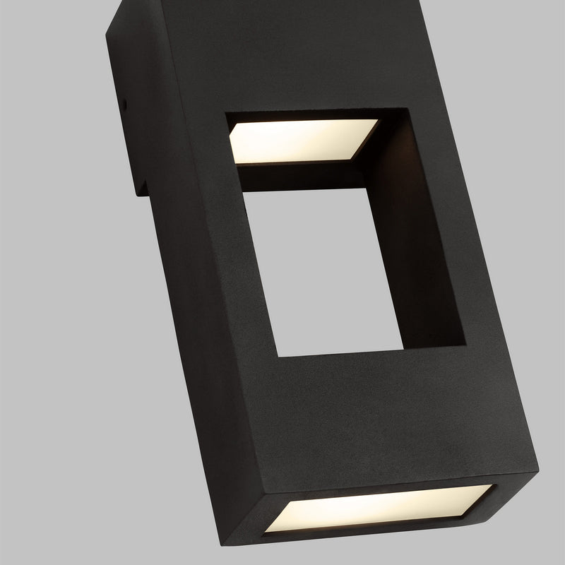 Visual Comfort Studio 8557793S-12 LED Outdoor Wall Lantern, Black