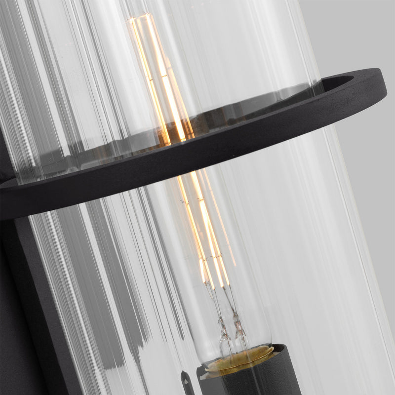 Visual Comfort Studio 8726701-12 One Light Outdoor Wall Lantern, Black